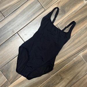 Michael Kors lace-up back swimsuit in black